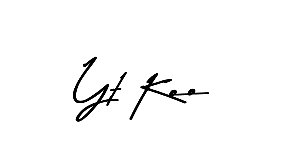 You should practise on your own different ways (Asem Kandis PERSONAL USE) to write your name (Yt Koo) in signature. don't let someone else do it for you. Yt Koo signature style 9 images and pictures png