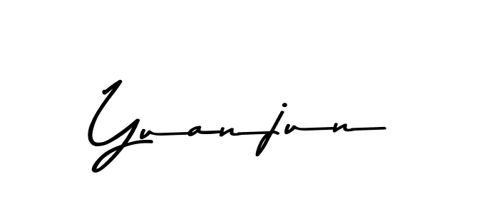 How to make Yuanjun name signature. Use Asem Kandis PERSONAL USE style for creating short signs online. This is the latest handwritten sign. Yuanjun signature style 9 images and pictures png