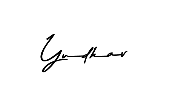 Create a beautiful signature design for name Yudhav. With this signature (Asem Kandis PERSONAL USE) fonts, you can make a handwritten signature for free. Yudhav signature style 9 images and pictures png