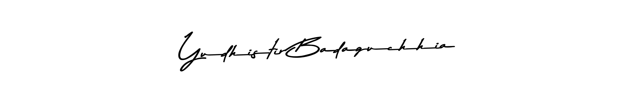 The best way (Asem Kandis PERSONAL USE) to make a short signature is to pick only two or three words in your name. The name Yudhistir Badaguchhia include a total of six letters. For converting this name. Yudhistir Badaguchhia signature style 9 images and pictures png