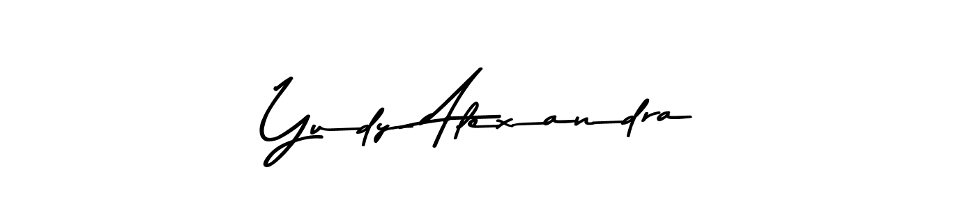 Yudy Alexandra stylish signature style. Best Handwritten Sign (Asem Kandis PERSONAL USE) for my name. Handwritten Signature Collection Ideas for my name Yudy Alexandra. Yudy Alexandra signature style 9 images and pictures png