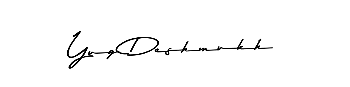 Yug Deshmukh stylish signature style. Best Handwritten Sign (Asem Kandis PERSONAL USE) for my name. Handwritten Signature Collection Ideas for my name Yug Deshmukh. Yug Deshmukh signature style 9 images and pictures png