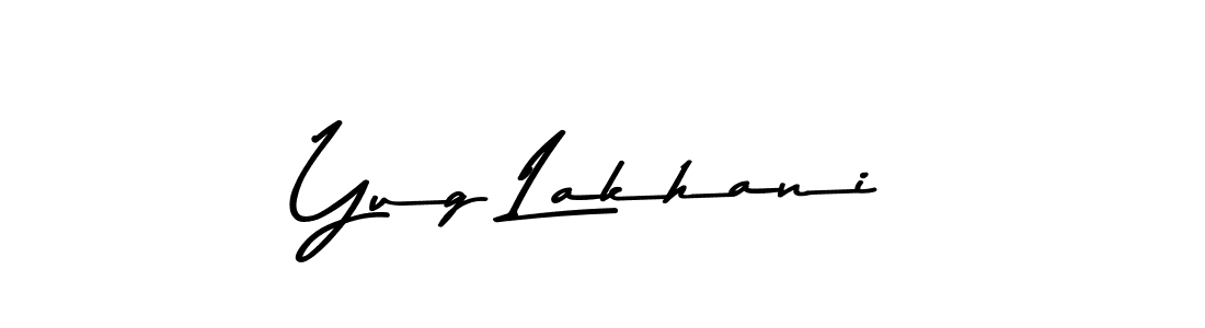 Similarly Asem Kandis PERSONAL USE is the best handwritten signature design. Signature creator online .You can use it as an online autograph creator for name Yug Lakhani. Yug Lakhani signature style 9 images and pictures png