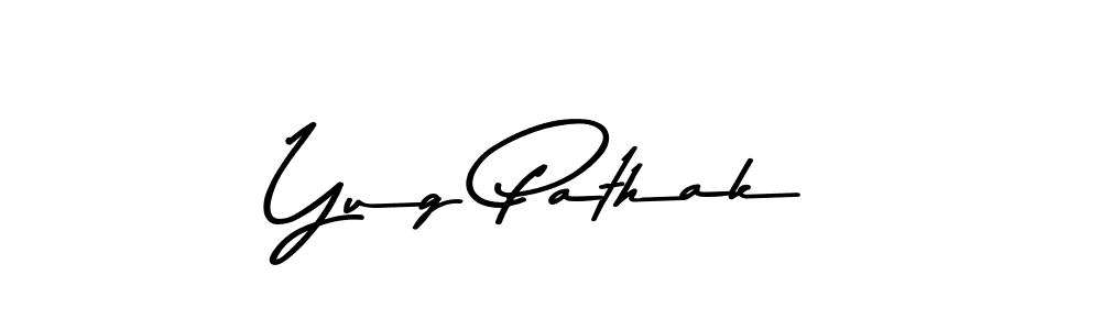 Make a beautiful signature design for name Yug Pathak. With this signature (Asem Kandis PERSONAL USE) style, you can create a handwritten signature for free. Yug Pathak signature style 9 images and pictures png