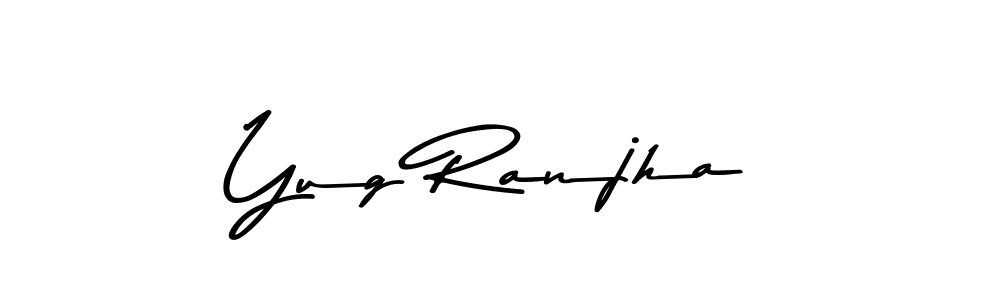 Similarly Asem Kandis PERSONAL USE is the best handwritten signature design. Signature creator online .You can use it as an online autograph creator for name Yug Ranjha. Yug Ranjha signature style 9 images and pictures png