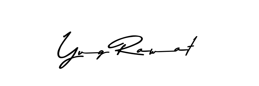 This is the best signature style for the Yug Rawat name. Also you like these signature font (Asem Kandis PERSONAL USE). Mix name signature. Yug Rawat signature style 9 images and pictures png