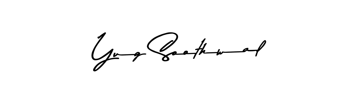 Use a signature maker to create a handwritten signature online. With this signature software, you can design (Asem Kandis PERSONAL USE) your own signature for name Yug Soothwal. Yug Soothwal signature style 9 images and pictures png