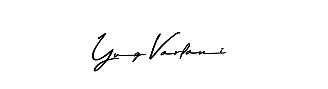 Design your own signature with our free online signature maker. With this signature software, you can create a handwritten (Asem Kandis PERSONAL USE) signature for name Yug Varlani. Yug Varlani signature style 9 images and pictures png