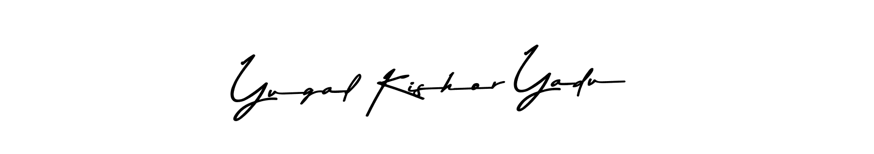 Create a beautiful signature design for name Yugal Kishor Yadu. With this signature (Asem Kandis PERSONAL USE) fonts, you can make a handwritten signature for free. Yugal Kishor Yadu signature style 9 images and pictures png