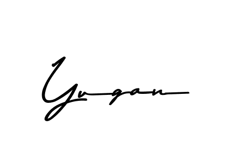 Design your own signature with our free online signature maker. With this signature software, you can create a handwritten (Asem Kandis PERSONAL USE) signature for name Yugan. Yugan signature style 9 images and pictures png