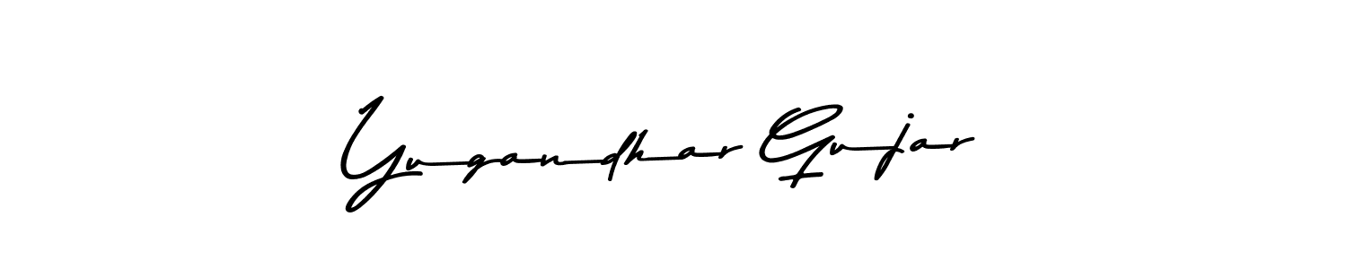 You should practise on your own different ways (Asem Kandis PERSONAL USE) to write your name (Yugandhar Gujar) in signature. don't let someone else do it for you. Yugandhar Gujar signature style 9 images and pictures png