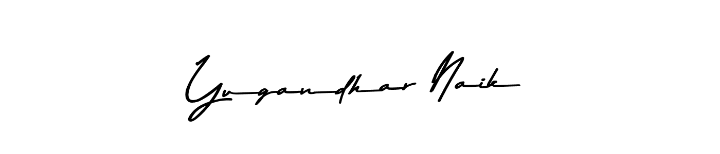How to make Yugandhar Naik name signature. Use Asem Kandis PERSONAL USE style for creating short signs online. This is the latest handwritten sign. Yugandhar Naik signature style 9 images and pictures png