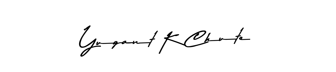 You should practise on your own different ways (Asem Kandis PERSONAL USE) to write your name (Yugant K Chute) in signature. don't let someone else do it for you. Yugant K Chute signature style 9 images and pictures png
