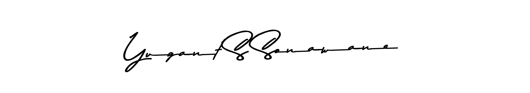 This is the best signature style for the Yugant S Sonawane name. Also you like these signature font (Asem Kandis PERSONAL USE). Mix name signature. Yugant S Sonawane signature style 9 images and pictures png