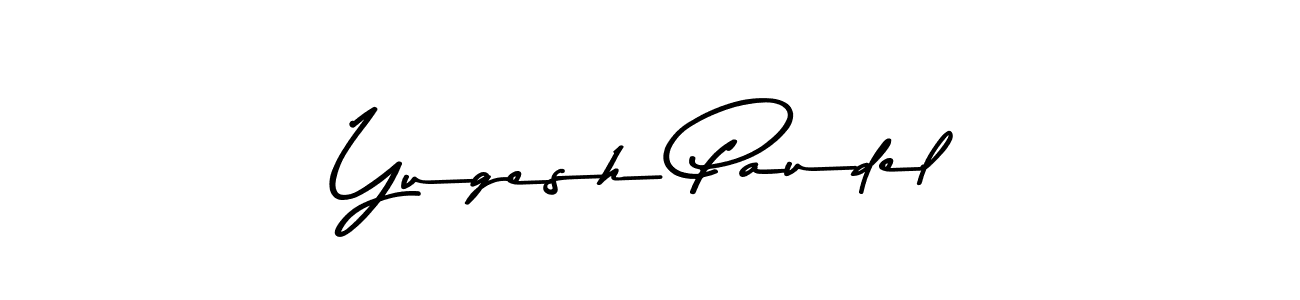 Create a beautiful signature design for name Yugesh Paudel. With this signature (Asem Kandis PERSONAL USE) fonts, you can make a handwritten signature for free. Yugesh Paudel signature style 9 images and pictures png