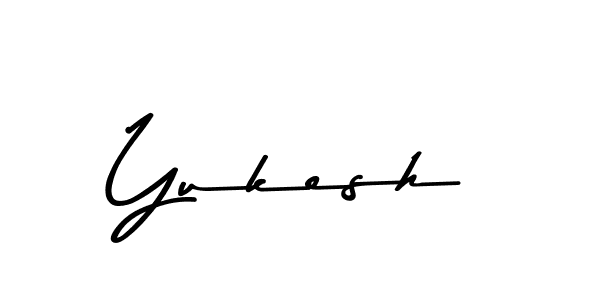 Make a beautiful signature design for name Yukesh. With this signature (Asem Kandis PERSONAL USE) style, you can create a handwritten signature for free. Yukesh signature style 9 images and pictures png