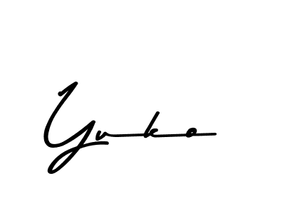 Make a beautiful signature design for name Yuko. With this signature (Asem Kandis PERSONAL USE) style, you can create a handwritten signature for free. Yuko signature style 9 images and pictures png