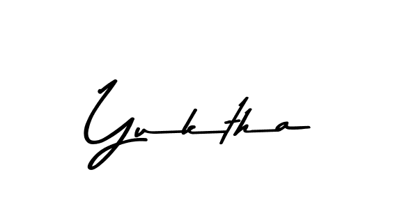 Use a signature maker to create a handwritten signature online. With this signature software, you can design (Asem Kandis PERSONAL USE) your own signature for name Yuktha. Yuktha signature style 9 images and pictures png