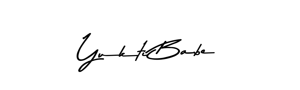 Design your own signature with our free online signature maker. With this signature software, you can create a handwritten (Asem Kandis PERSONAL USE) signature for name Yukti Babe. Yukti Babe signature style 9 images and pictures png