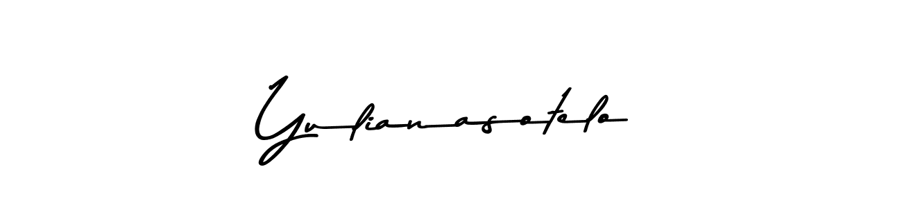 Design your own signature with our free online signature maker. With this signature software, you can create a handwritten (Asem Kandis PERSONAL USE) signature for name Yulianasotelo. Yulianasotelo signature style 9 images and pictures png