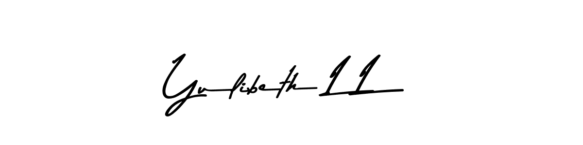 Use a signature maker to create a handwritten signature online. With this signature software, you can design (Asem Kandis PERSONAL USE) your own signature for name Yulibeth L L. Yulibeth L L signature style 9 images and pictures png