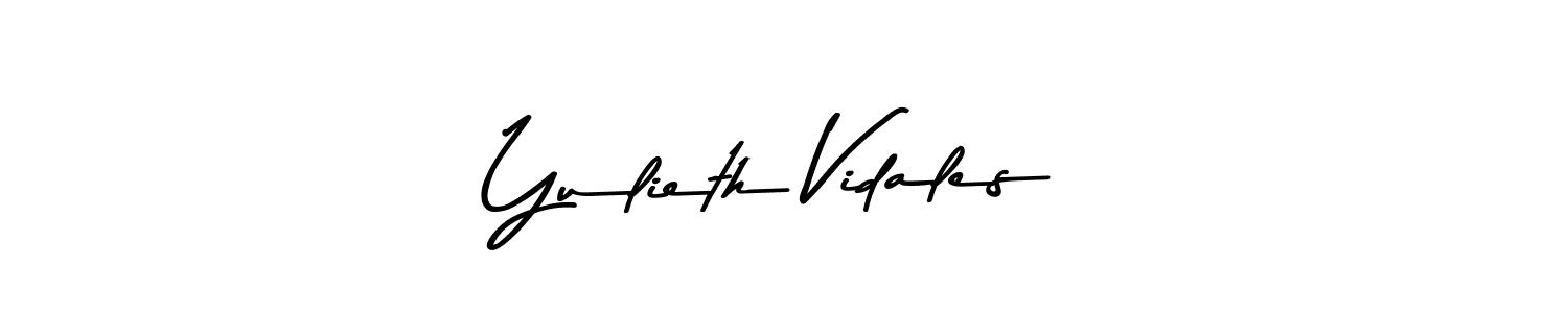 Use a signature maker to create a handwritten signature online. With this signature software, you can design (Asem Kandis PERSONAL USE) your own signature for name Yulieth Vidales. Yulieth Vidales signature style 9 images and pictures png