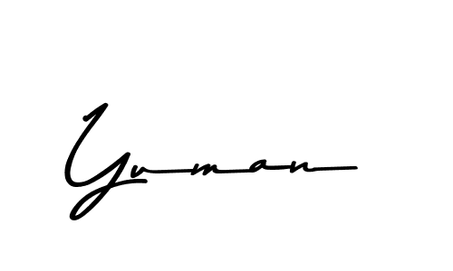 Yuman stylish signature style. Best Handwritten Sign (Asem Kandis PERSONAL USE) for my name. Handwritten Signature Collection Ideas for my name Yuman. Yuman signature style 9 images and pictures png