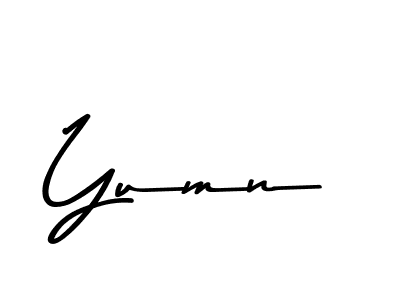 Design your own signature with our free online signature maker. With this signature software, you can create a handwritten (Asem Kandis PERSONAL USE) signature for name Yumn. Yumn signature style 9 images and pictures png