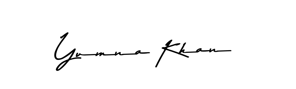 Design your own signature with our free online signature maker. With this signature software, you can create a handwritten (Asem Kandis PERSONAL USE) signature for name Yumna Khan. Yumna Khan signature style 9 images and pictures png