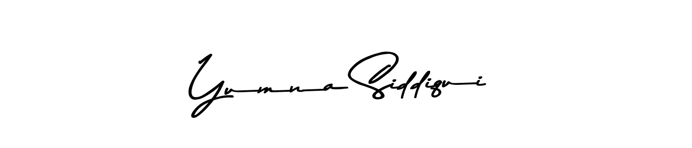 Design your own signature with our free online signature maker. With this signature software, you can create a handwritten (Asem Kandis PERSONAL USE) signature for name Yumna Siddiqui. Yumna Siddiqui signature style 9 images and pictures png