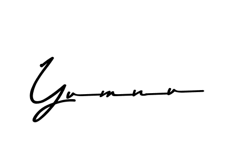 The best way (Asem Kandis PERSONAL USE) to make a short signature is to pick only two or three words in your name. The name Yumnu include a total of six letters. For converting this name. Yumnu signature style 9 images and pictures png