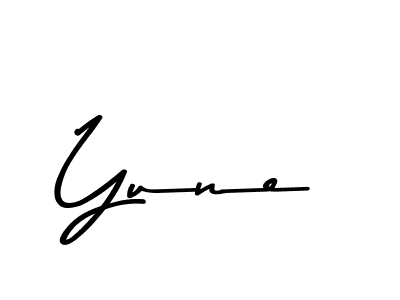 Make a beautiful signature design for name Yune. With this signature (Asem Kandis PERSONAL USE) style, you can create a handwritten signature for free. Yune signature style 9 images and pictures png