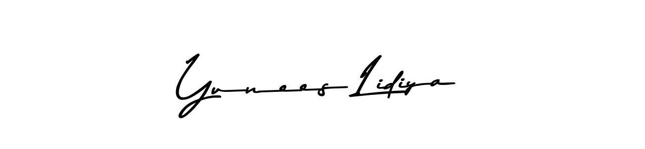 How to make Yunees Lidiya signature? Asem Kandis PERSONAL USE is a professional autograph style. Create handwritten signature for Yunees Lidiya name. Yunees Lidiya signature style 9 images and pictures png