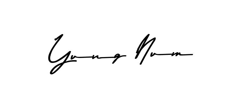 Make a beautiful signature design for name Yung Num. With this signature (Asem Kandis PERSONAL USE) style, you can create a handwritten signature for free. Yung Num signature style 9 images and pictures png