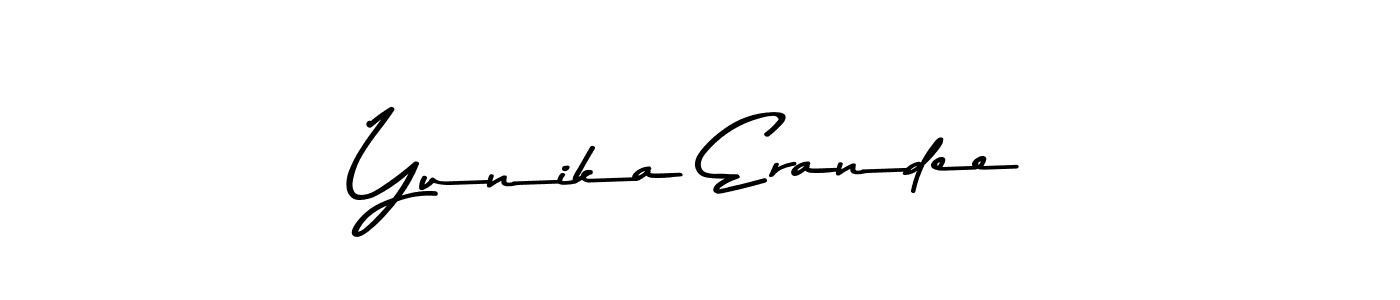 Here are the top 10 professional signature styles for the name Yunika Erandee. These are the best autograph styles you can use for your name. Yunika Erandee signature style 9 images and pictures png