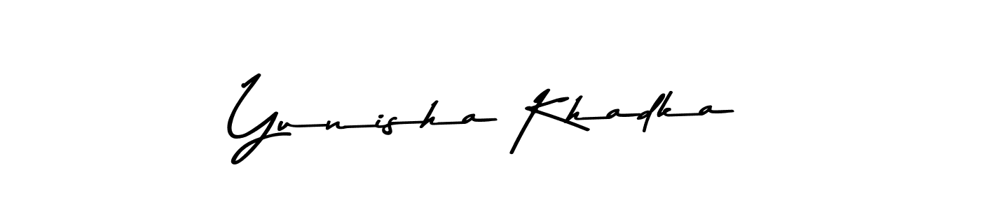 Also You can easily find your signature by using the search form. We will create Yunisha Khadka name handwritten signature images for you free of cost using Asem Kandis PERSONAL USE sign style. Yunisha Khadka signature style 9 images and pictures png