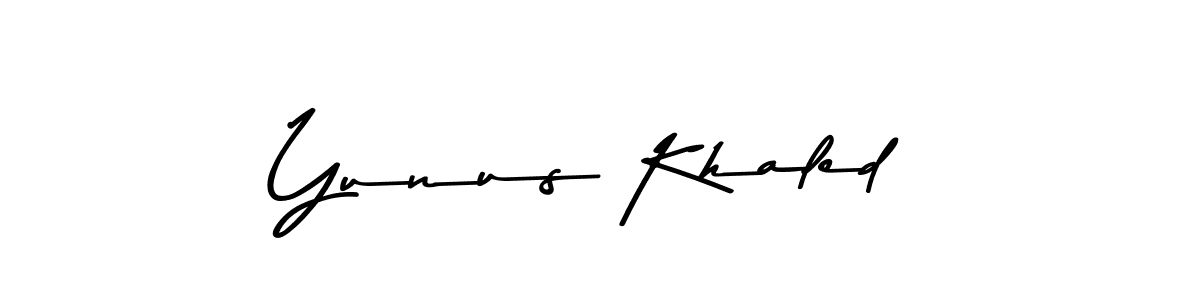 Use a signature maker to create a handwritten signature online. With this signature software, you can design (Asem Kandis PERSONAL USE) your own signature for name Yunus Khaled. Yunus Khaled signature style 9 images and pictures png