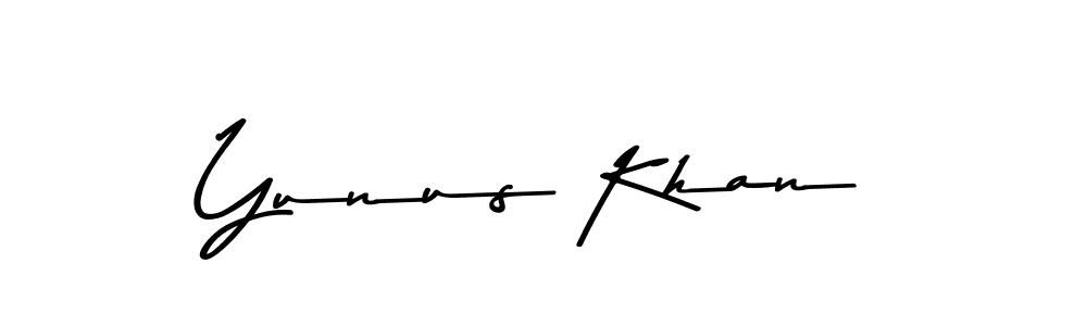 Make a beautiful signature design for name Yunus Khan. With this signature (Asem Kandis PERSONAL USE) style, you can create a handwritten signature for free. Yunus Khan signature style 9 images and pictures png