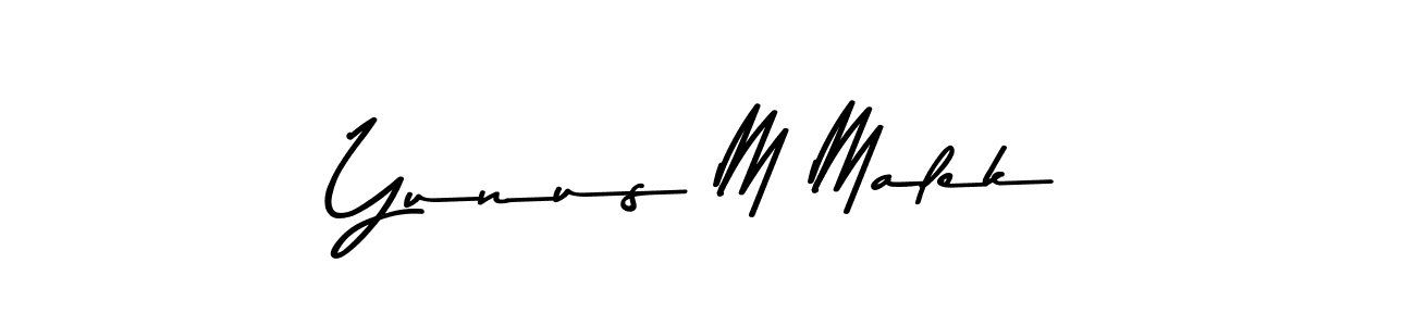 You should practise on your own different ways (Asem Kandis PERSONAL USE) to write your name (Yunus M Malek) in signature. don't let someone else do it for you. Yunus M Malek signature style 9 images and pictures png