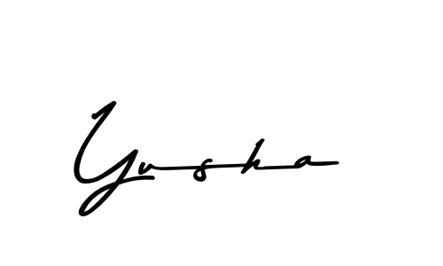 Yusha stylish signature style. Best Handwritten Sign (Asem Kandis PERSONAL USE) for my name. Handwritten Signature Collection Ideas for my name Yusha. Yusha signature style 9 images and pictures png