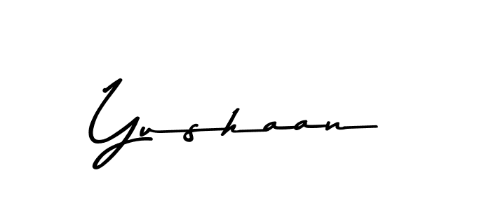 How to make Yushaan signature? Asem Kandis PERSONAL USE is a professional autograph style. Create handwritten signature for Yushaan name. Yushaan signature style 9 images and pictures png