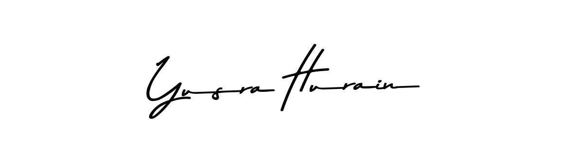 The best way (Asem Kandis PERSONAL USE) to make a short signature is to pick only two or three words in your name. The name Yusra Hurain include a total of six letters. For converting this name. Yusra Hurain signature style 9 images and pictures png