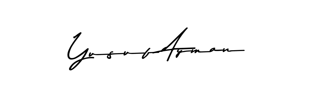 Make a beautiful signature design for name Yusuf Ayman. With this signature (Asem Kandis PERSONAL USE) style, you can create a handwritten signature for free. Yusuf Ayman signature style 9 images and pictures png