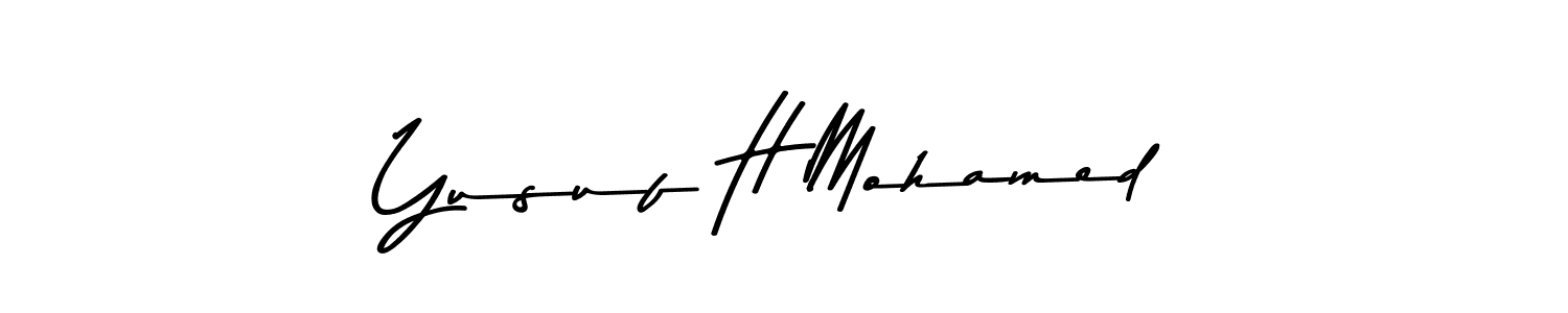 Make a beautiful signature design for name Yusuf H Mohamed. Use this online signature maker to create a handwritten signature for free. Yusuf H Mohamed signature style 9 images and pictures png