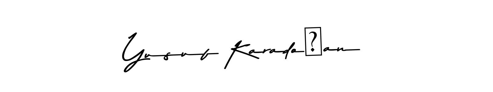 This is the best signature style for the Yusuf Karadoğan name. Also you like these signature font (Asem Kandis PERSONAL USE). Mix name signature. Yusuf Karadoğan signature style 9 images and pictures png