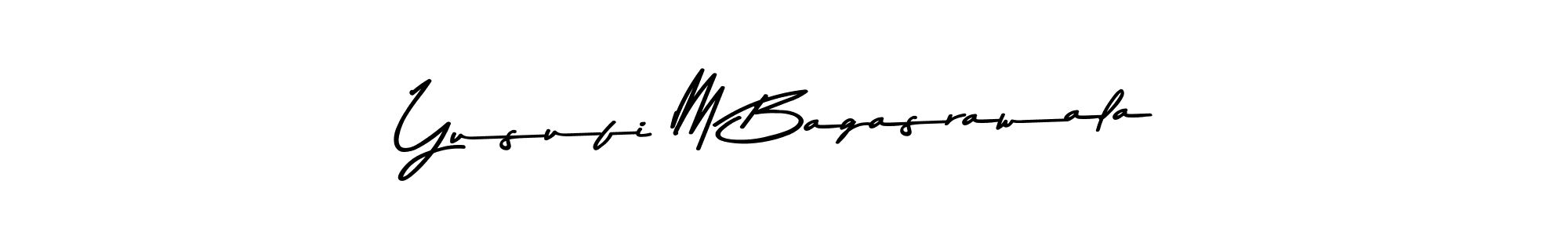 Make a beautiful signature design for name Yusufi M Bagasrawala. Use this online signature maker to create a handwritten signature for free. Yusufi M Bagasrawala signature style 9 images and pictures png
