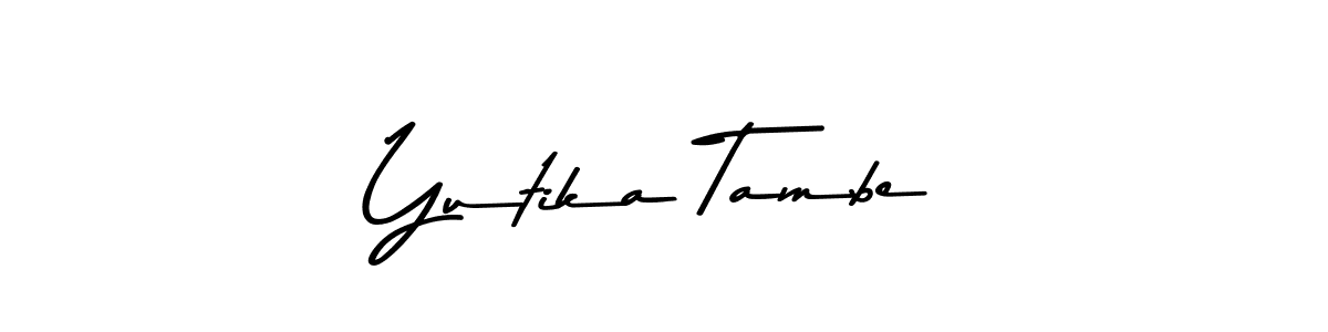 Also we have Yutika Tambe name is the best signature style. Create professional handwritten signature collection using Asem Kandis PERSONAL USE autograph style. Yutika Tambe signature style 9 images and pictures png