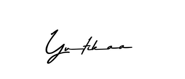 How to Draw Yutikaa signature style? Asem Kandis PERSONAL USE is a latest design signature styles for name Yutikaa. Yutikaa signature style 9 images and pictures png