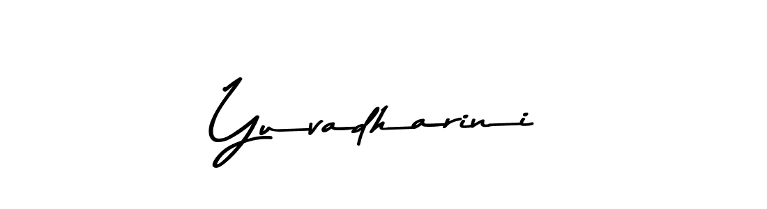 How to make Yuvadharini name signature. Use Asem Kandis PERSONAL USE style for creating short signs online. This is the latest handwritten sign. Yuvadharini signature style 9 images and pictures png