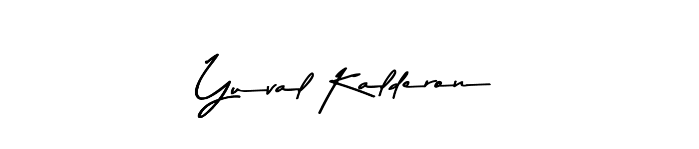 Use a signature maker to create a handwritten signature online. With this signature software, you can design (Asem Kandis PERSONAL USE) your own signature for name Yuval Kalderon. Yuval Kalderon signature style 9 images and pictures png